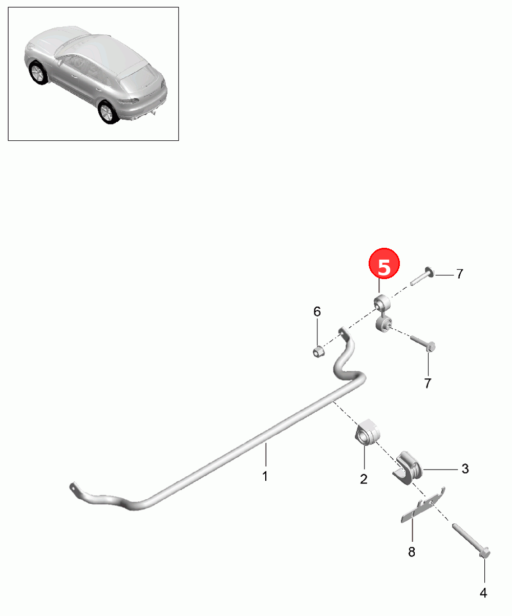 Coupling rod OE 95B505465