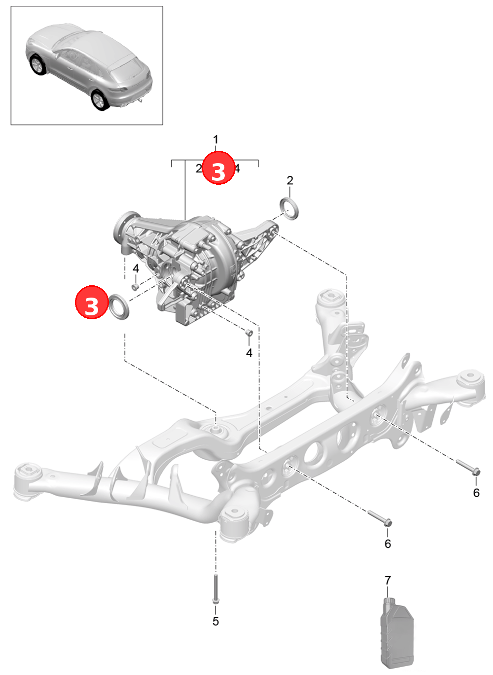 Shaft oil seal OE 95834918950