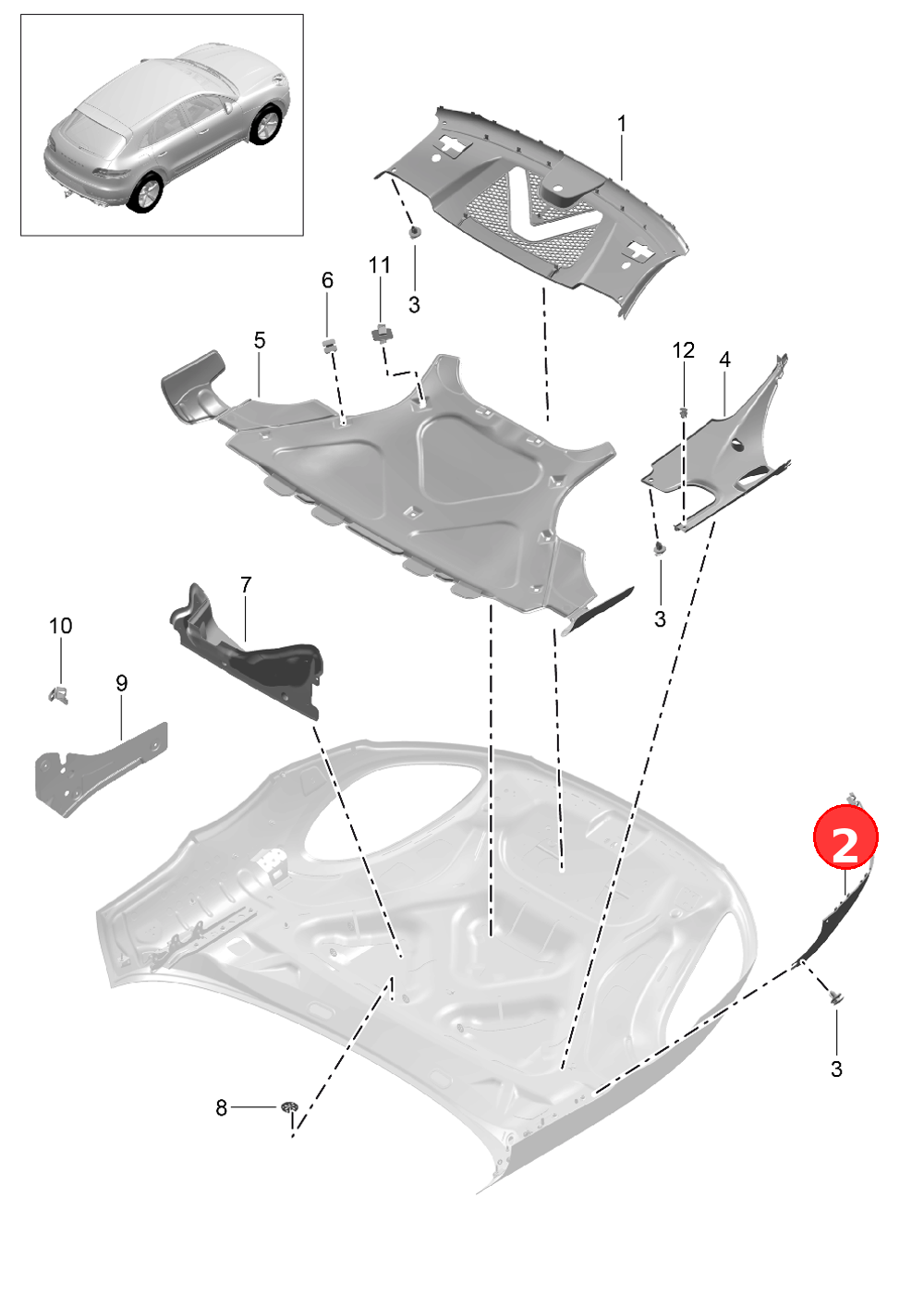 headlight trim OE 95B807173A