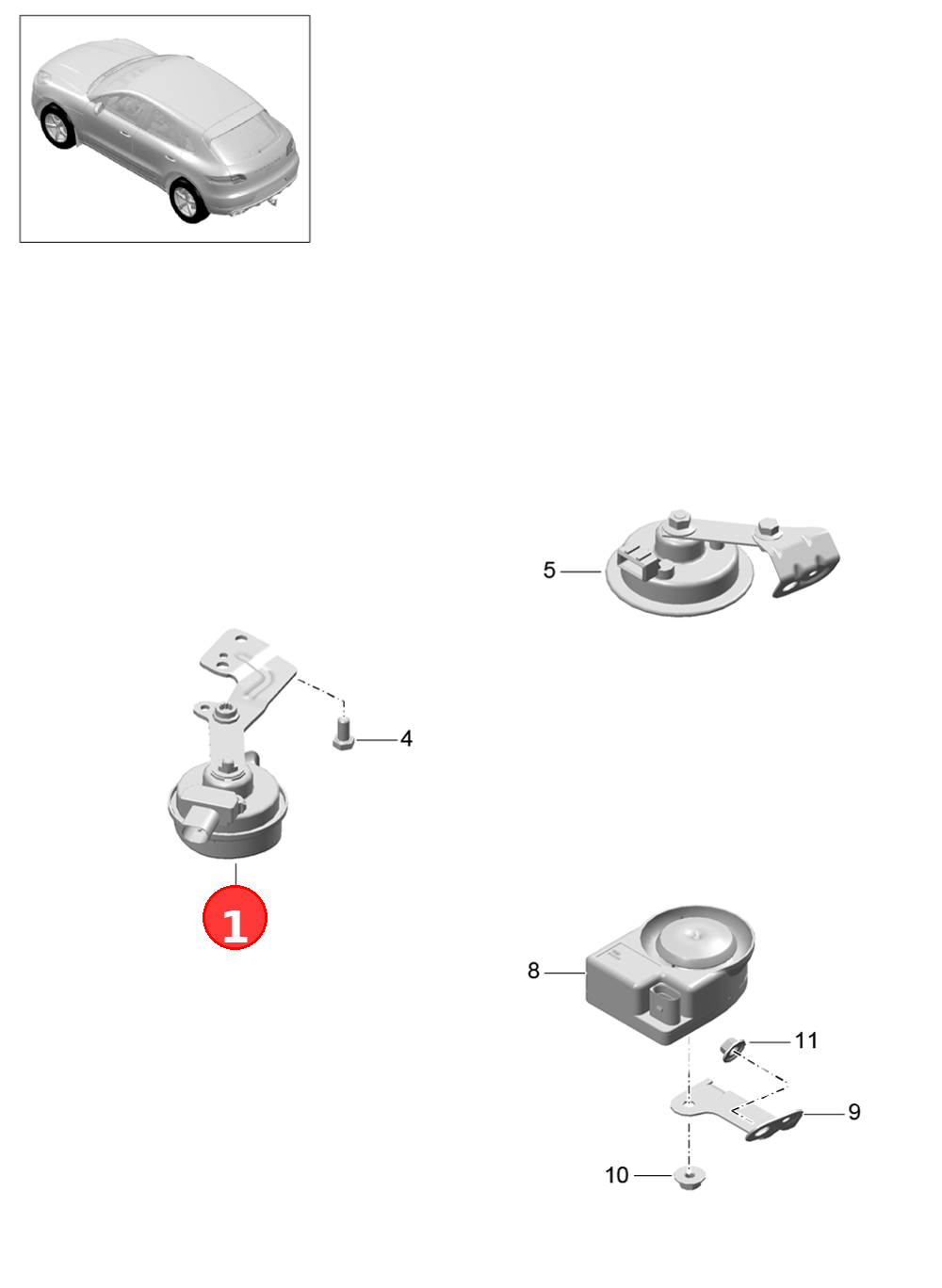 FanfareIncludedSecuring element OE 95B951211