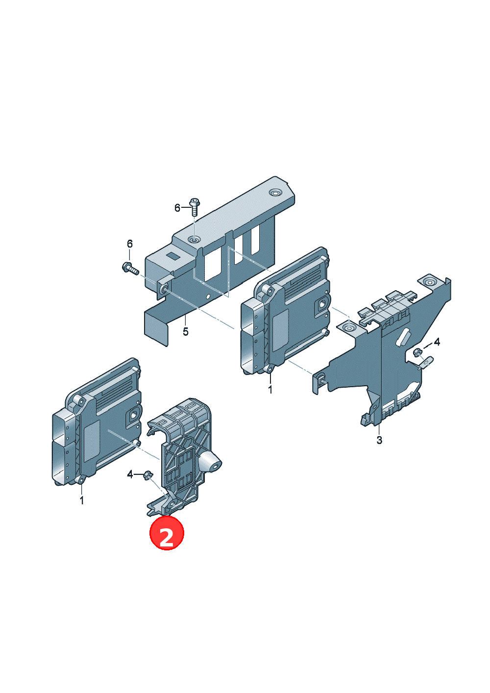 Retainer for control unit D - 02.11.2015 OE 5Q0906507F