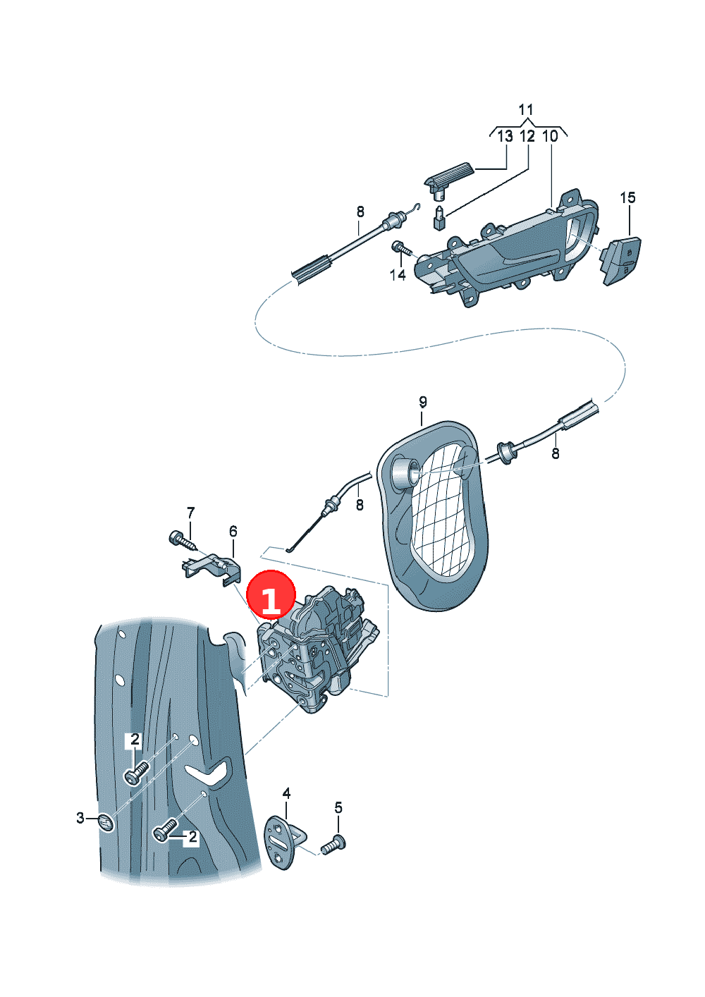 Door lockD - 02.11.2009* OE 8K0839015C