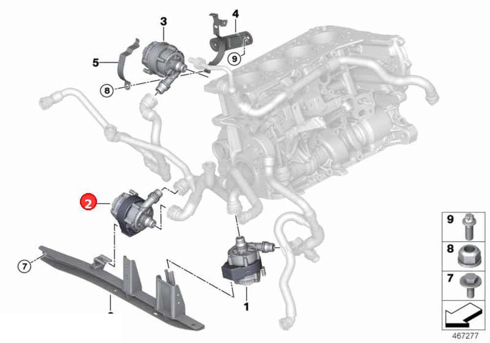 Auxiliary water pump OE 11518638240