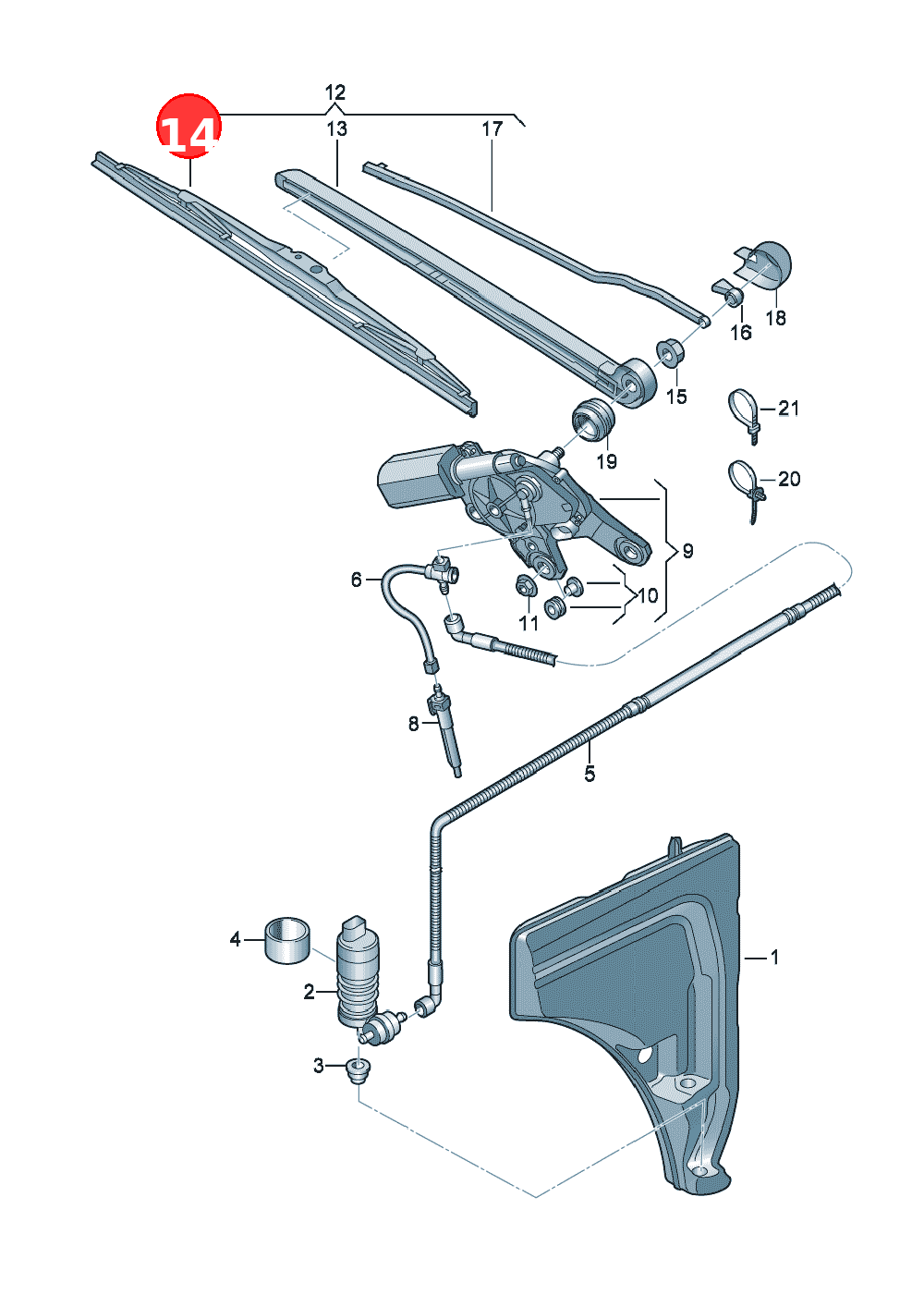 wiper bladeD             >> - 03.10.2022 OE 4M0955425A