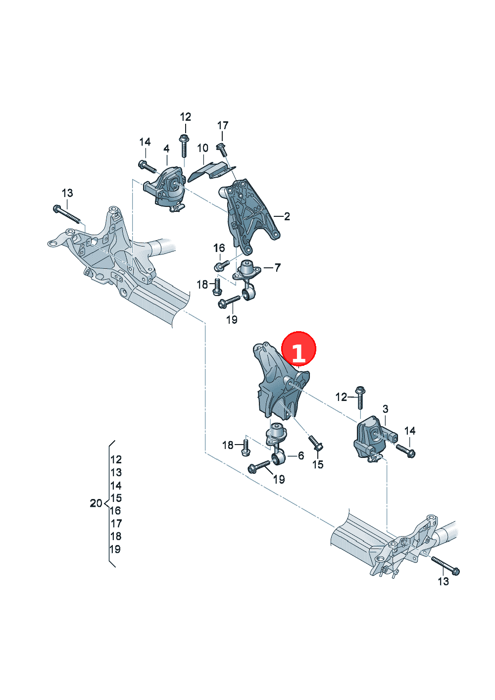Support D - 16.01.2017 supplied alternatively: OE 4M0199307CB
