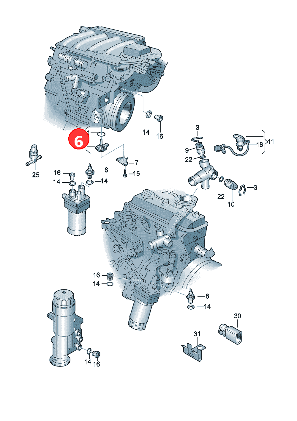 oil level sensor OE 06E907660
