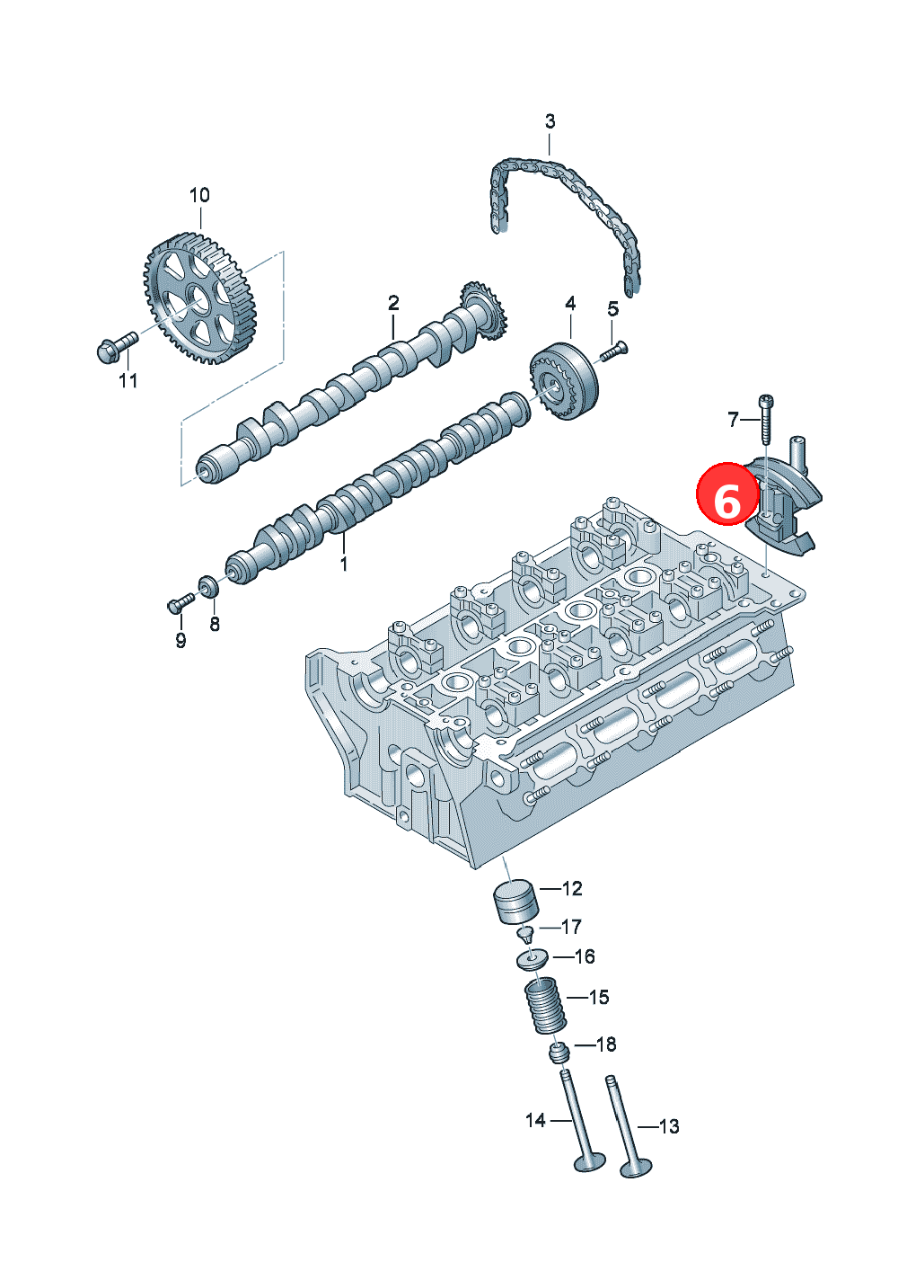 chain tensioner OE 06B109217B