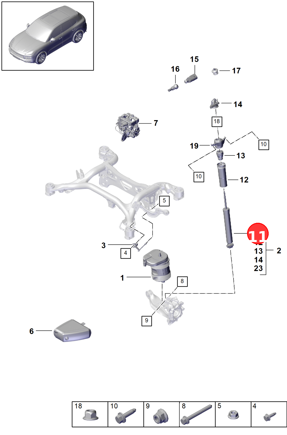 Shock absorbersRear axlediscontinued part also use: use if required: OE 9Y0513031B
