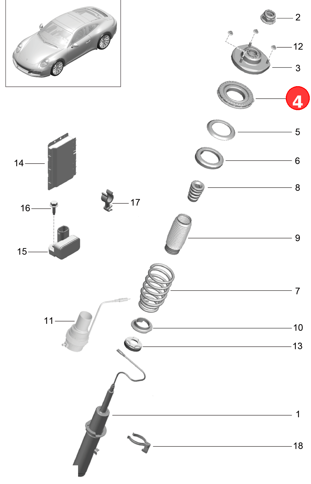 Mounting OE 99134350103