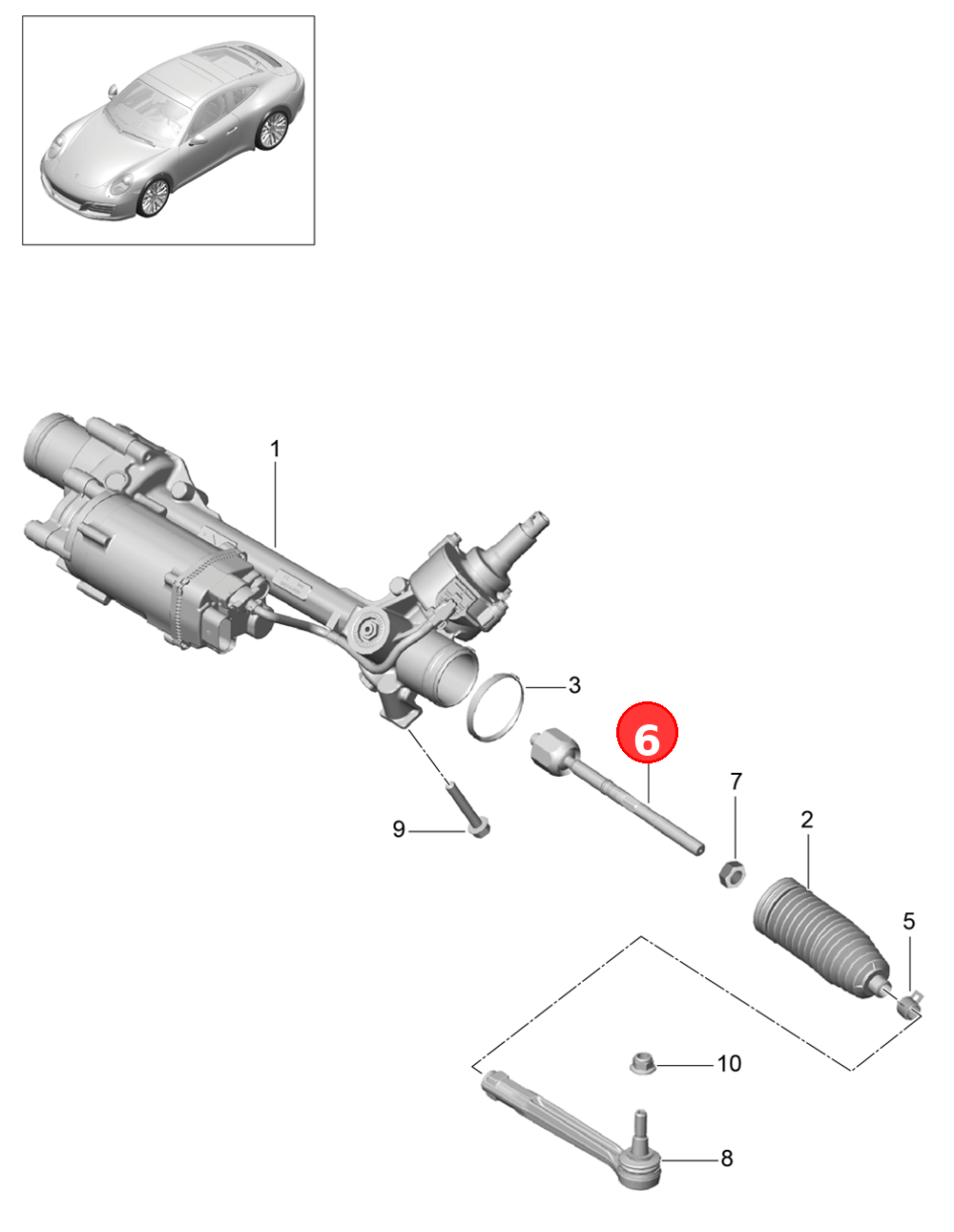 Track rod OE 99134732200