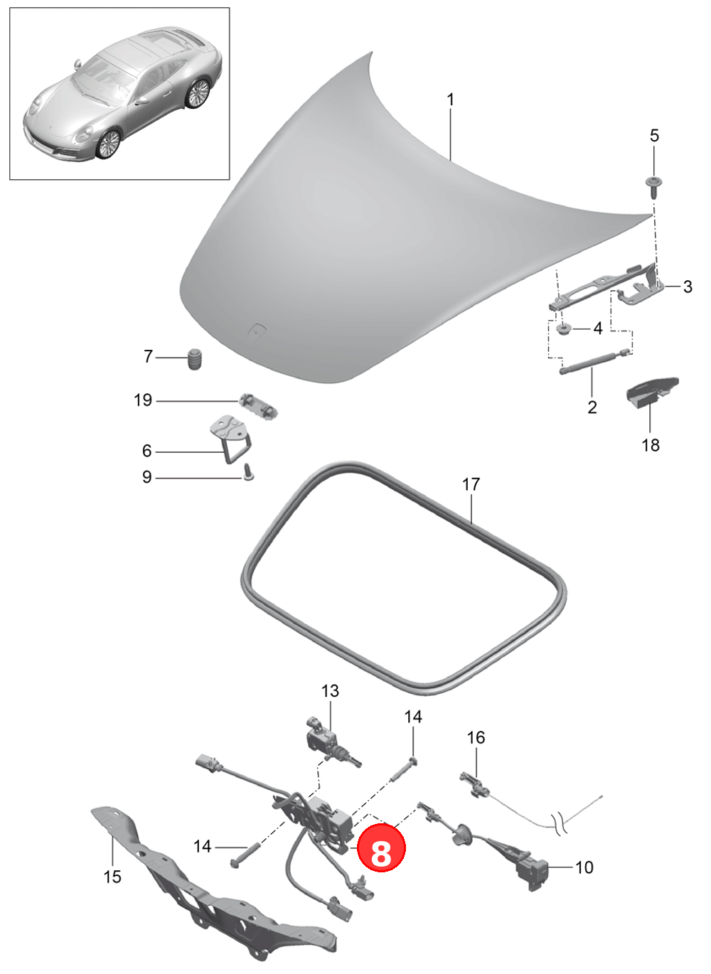Lock lower partIncludedthrottle control element OE 99151103305