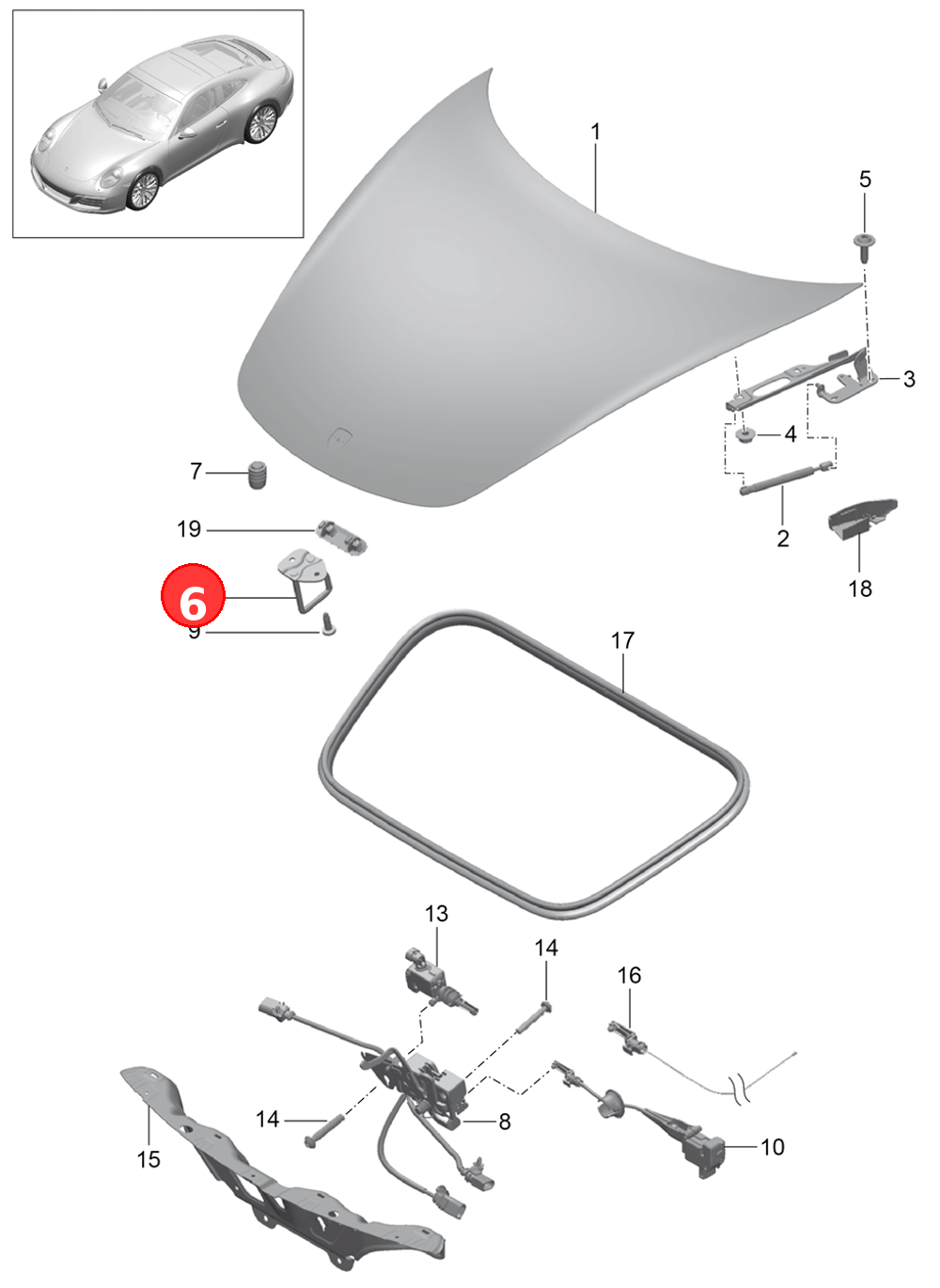 Lock upper part OE 99151105100