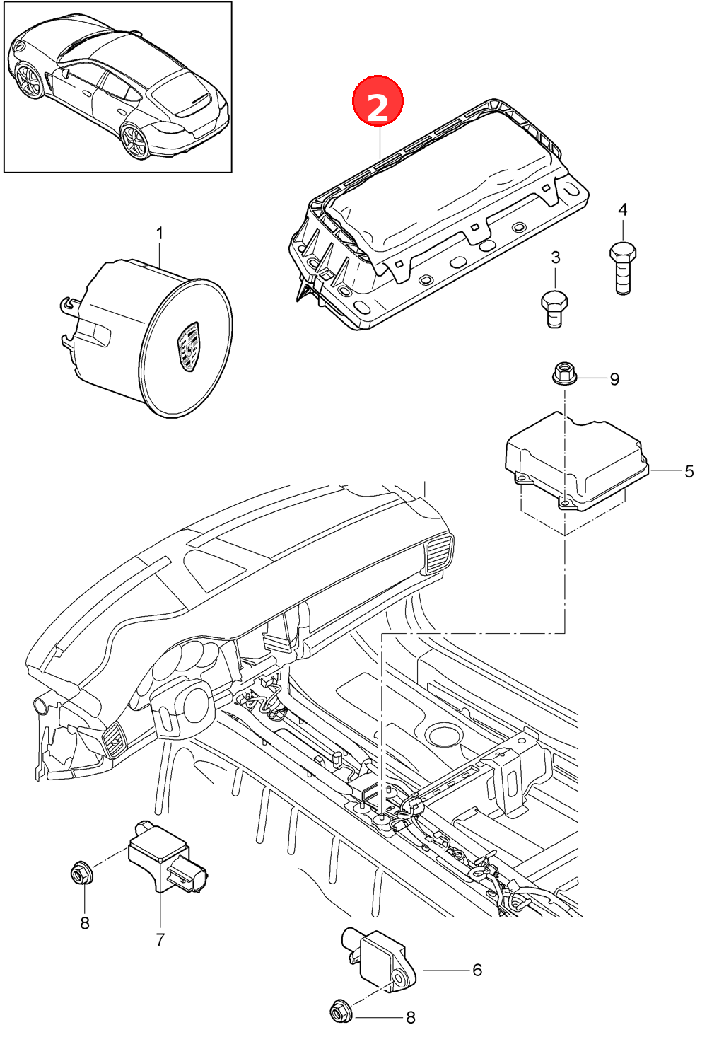 bolt, hex. hd. (combi.)self-locking OE N90820401