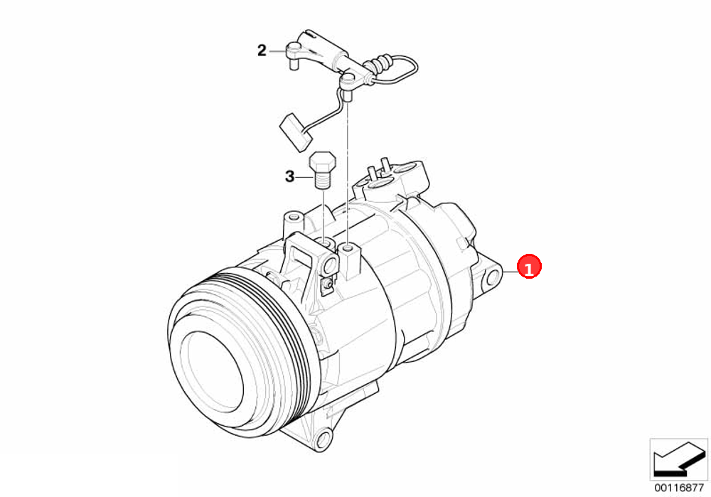RP Air conditioning compressor OE 64509182800