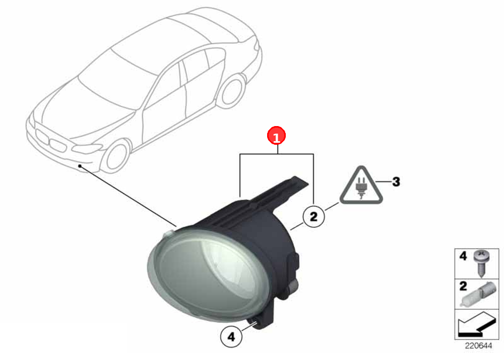 Fog lights, right OE 63177839866