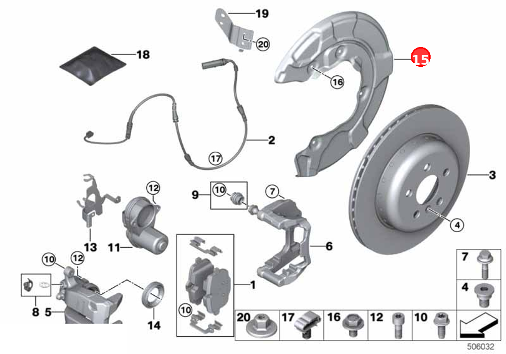 Protection plate left OE 34206871339