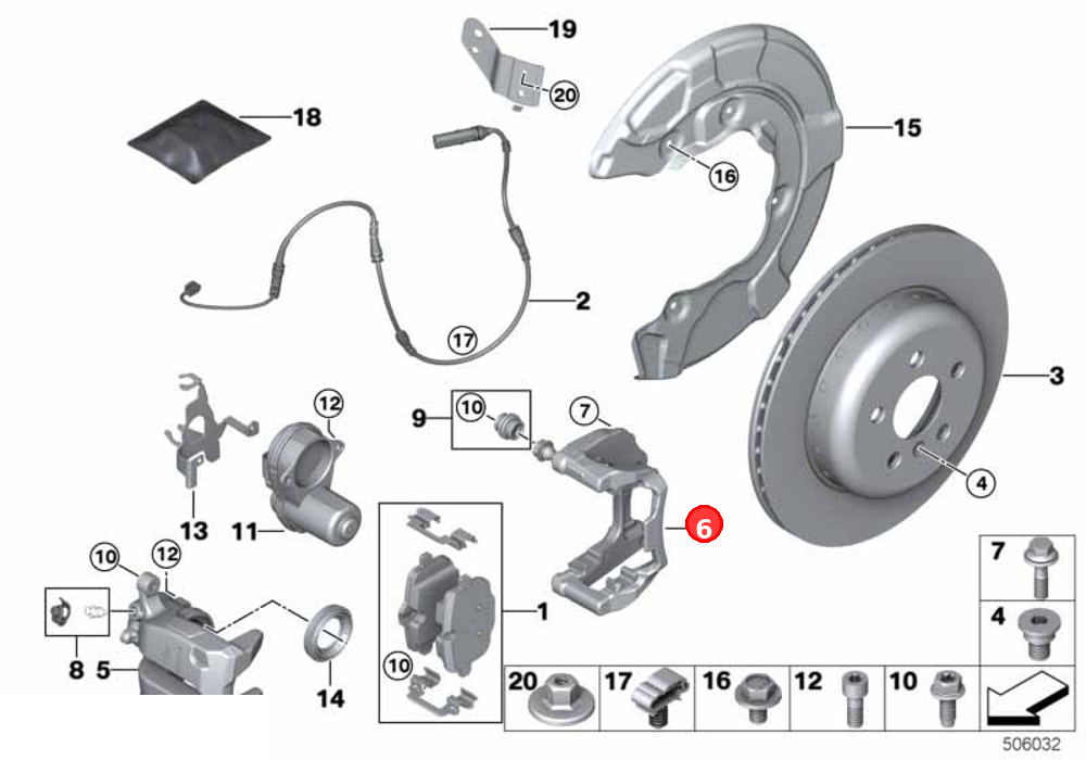 Calliper carrier right OE 34206894084