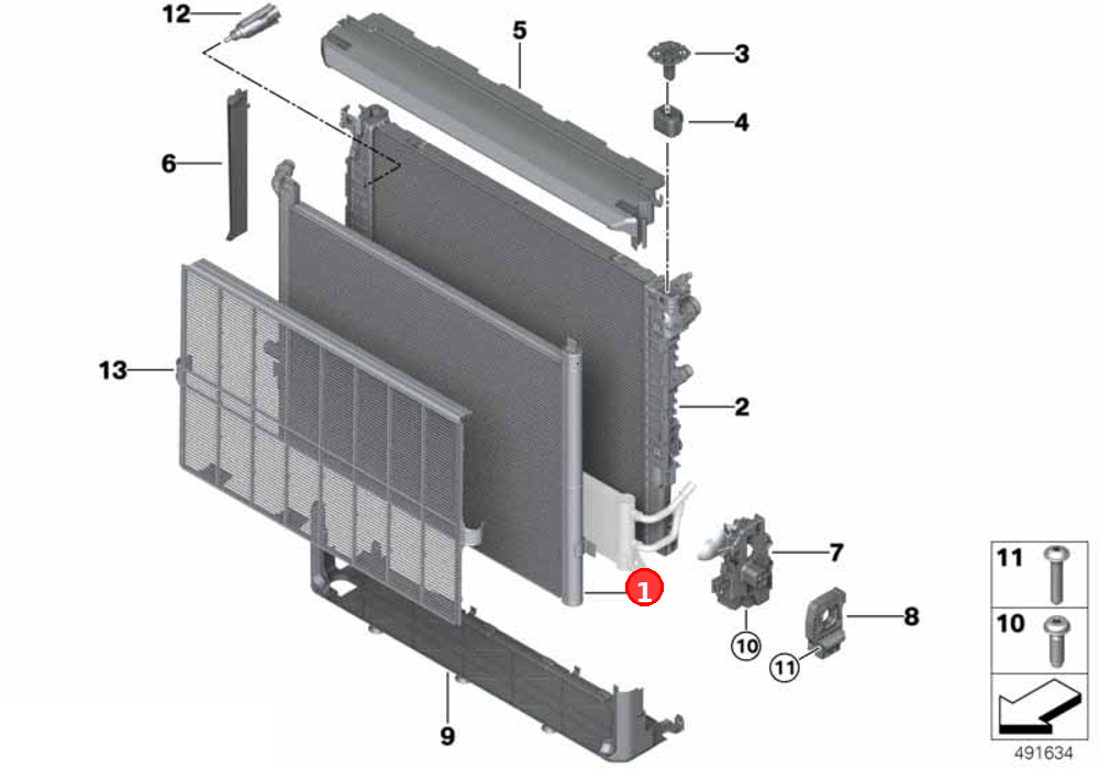 Radiator OE 17118484638