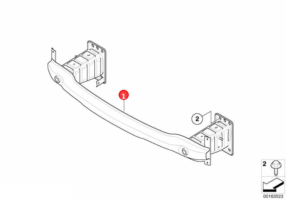 Carrier, bumper front OE 51117178599