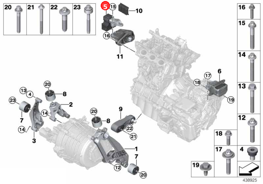 Engine mount OE 22116856296