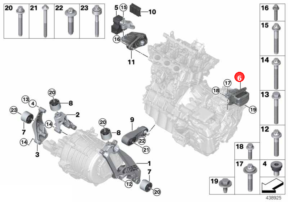 Gearbox mount OE 22316853451
