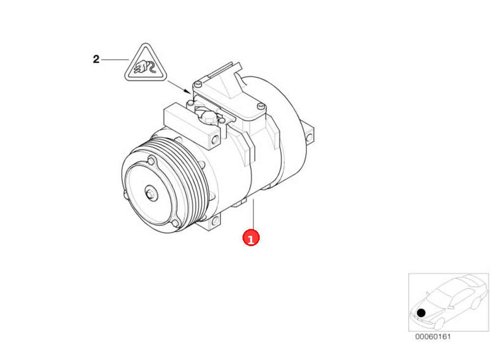 Air conditioning compressor OE 64509175481