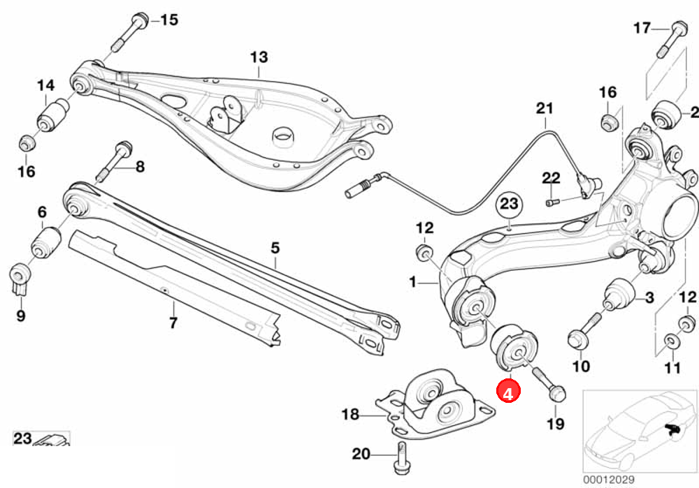Rubber mounting OE 33326770786