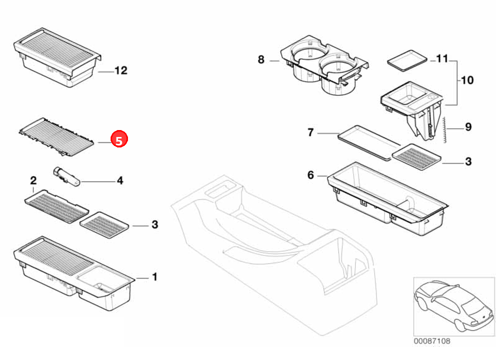Roller cover OE 51167038333