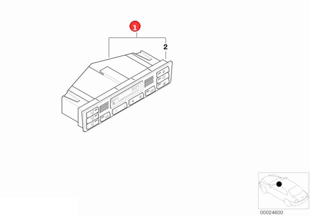 Control unit, automatic air cond., AUC OE 64116956319