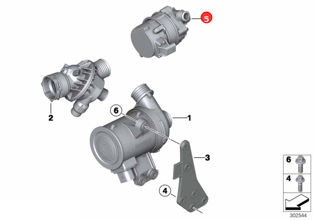 Auxiliary water pump OE 11517583965