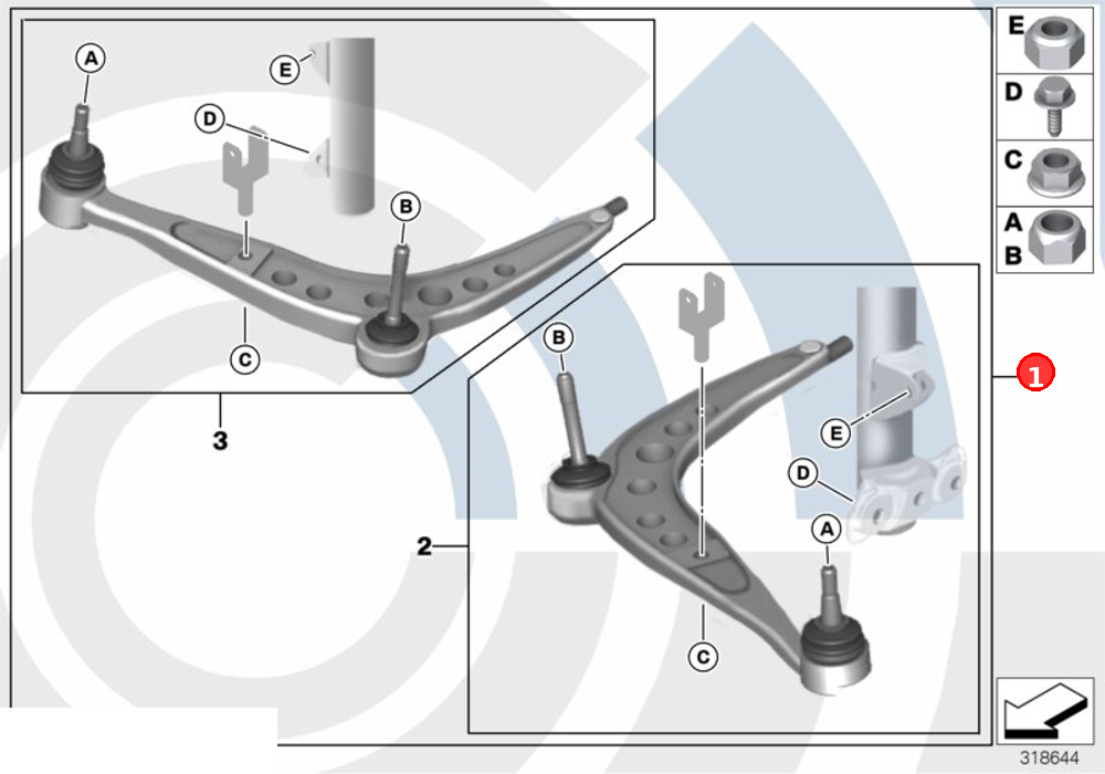 Wishbone, left OE 31126758513