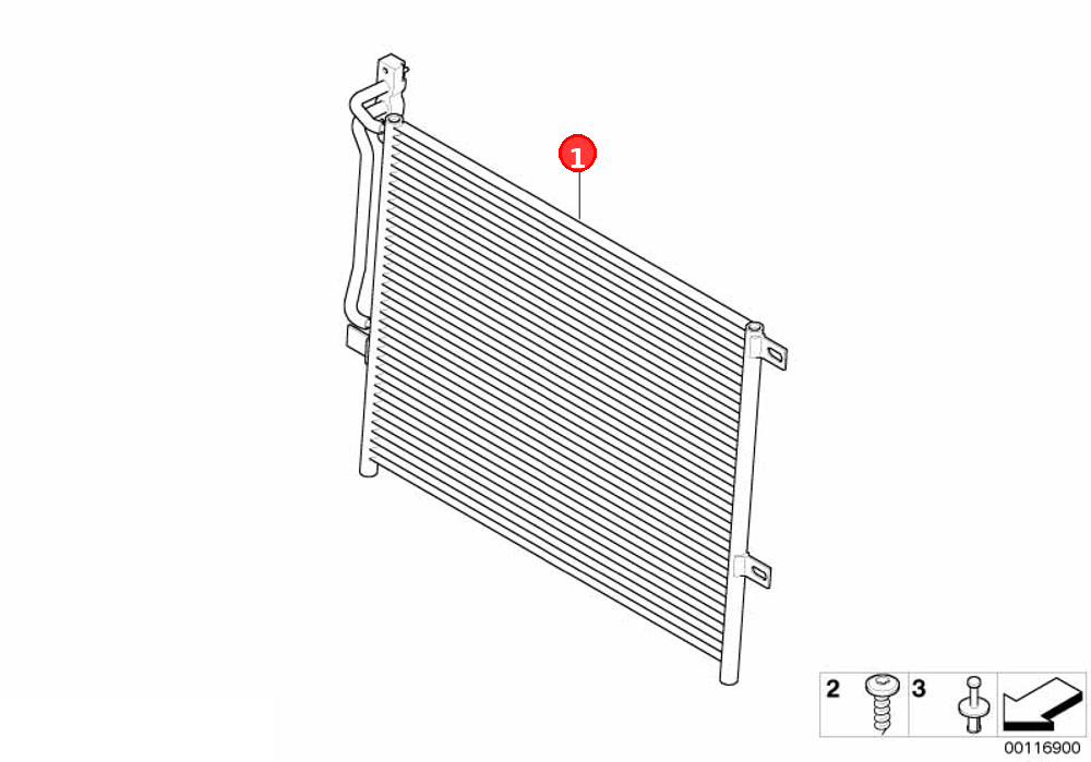 Condenser, air conditioning OE 64536914033