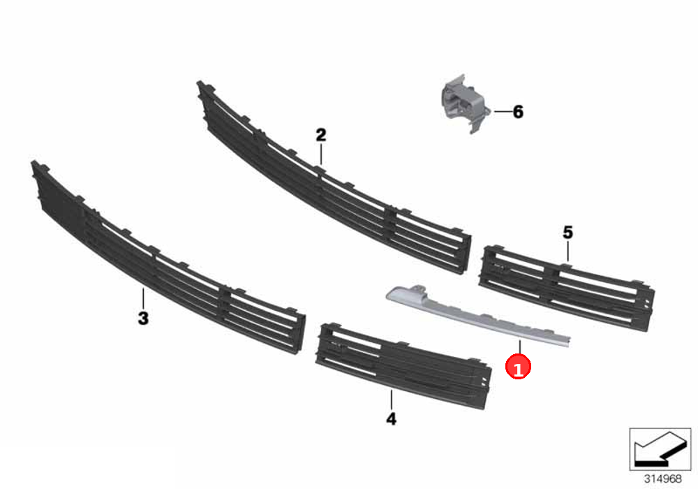 Molding left OE 51137295355