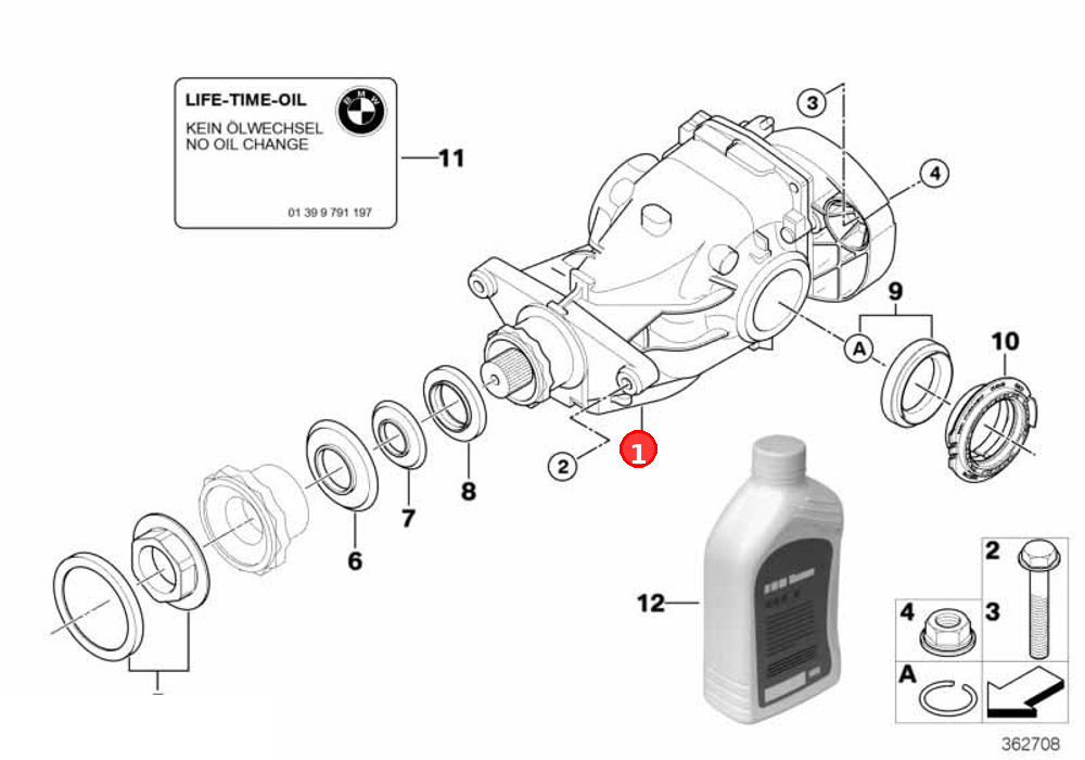 Rear-axle-drive OE 33107602984