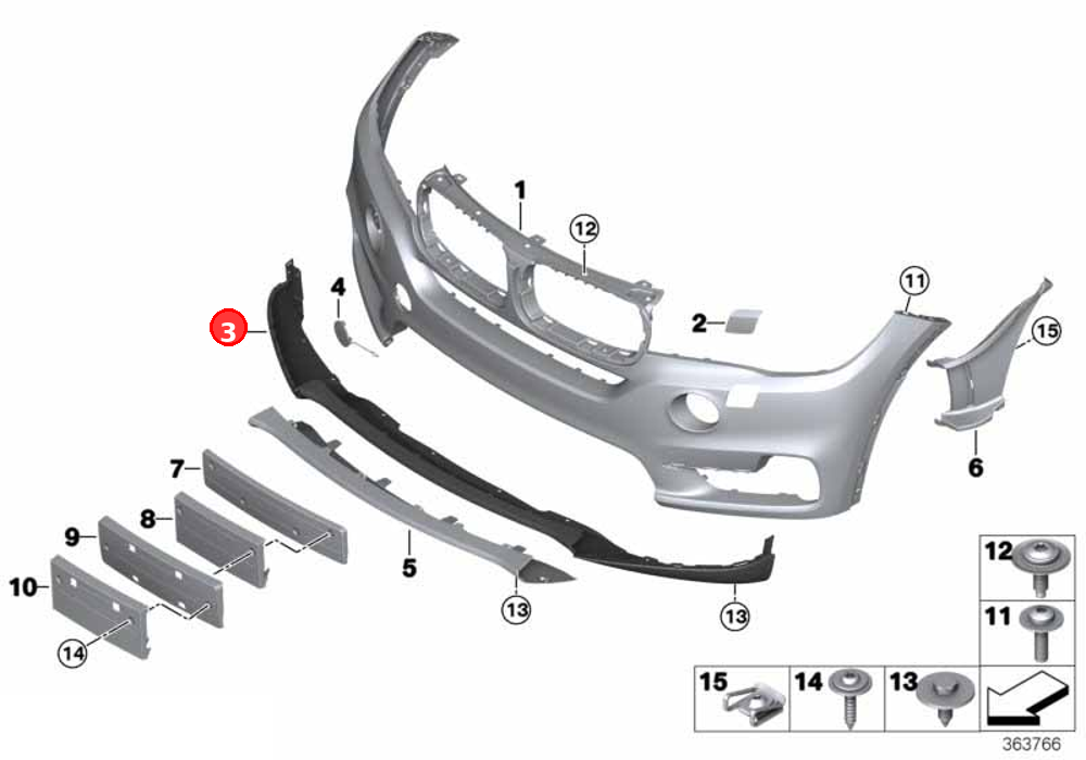 Lower trim panel OE 51117294481