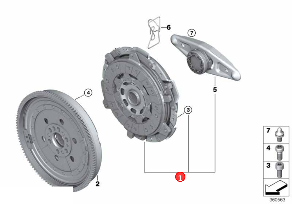 Set clutch parts OE 21219505034