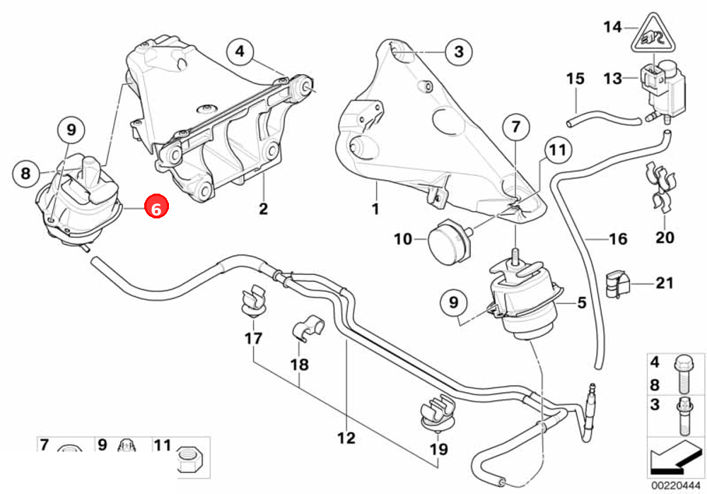 Engine mount OE 22116793018