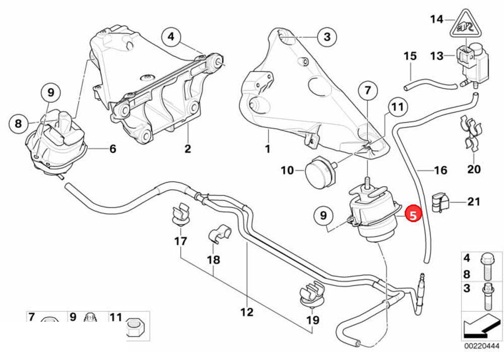Engine mount OE 22116795418