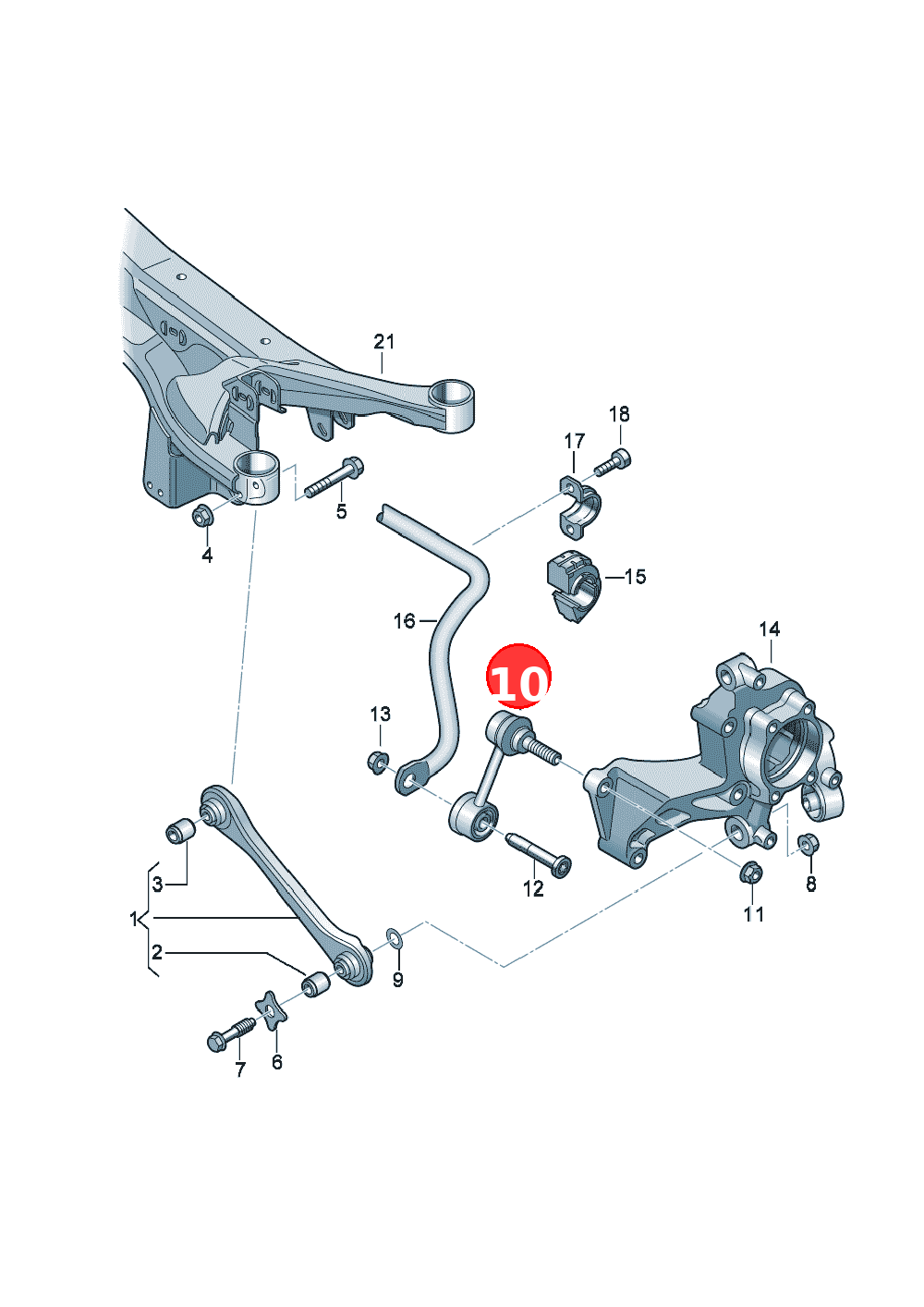 Connecting rod<br/>To be used in conjunction as needed: OE 1K0505465K