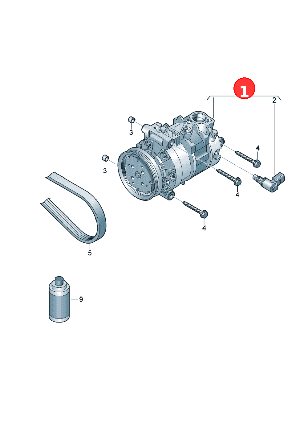 A/C compressor  D - 23.11.2020 OE 5Q0816803H