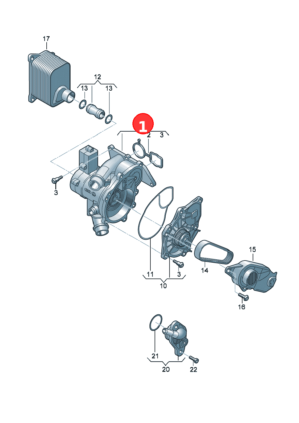 Coolant regulatorD - 01.03.2019 - 27.08.2021 OE 06L121111M