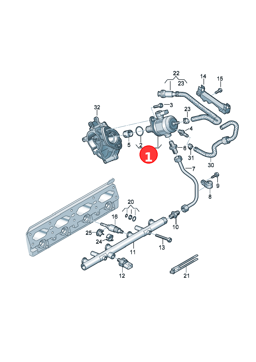 Fuel pump  D - 02.05.2019 - 14.08.2024 OE 06G127025M