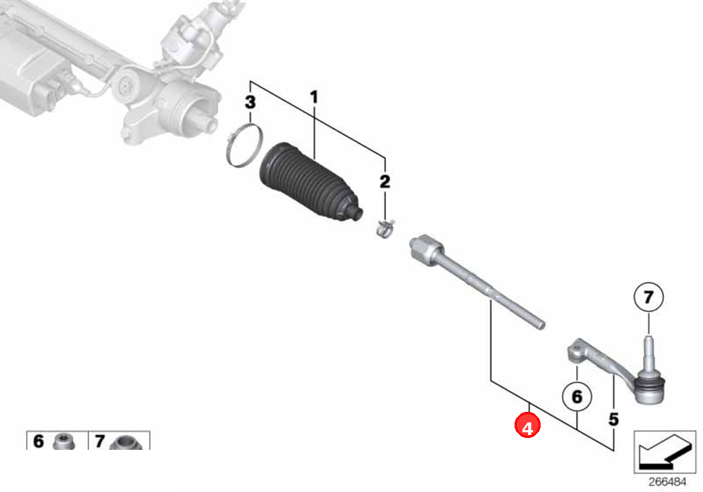 Right tie rod OE 32106793622