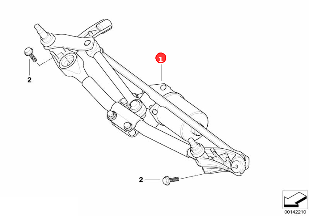 Wiper system, complete OE 61617161711