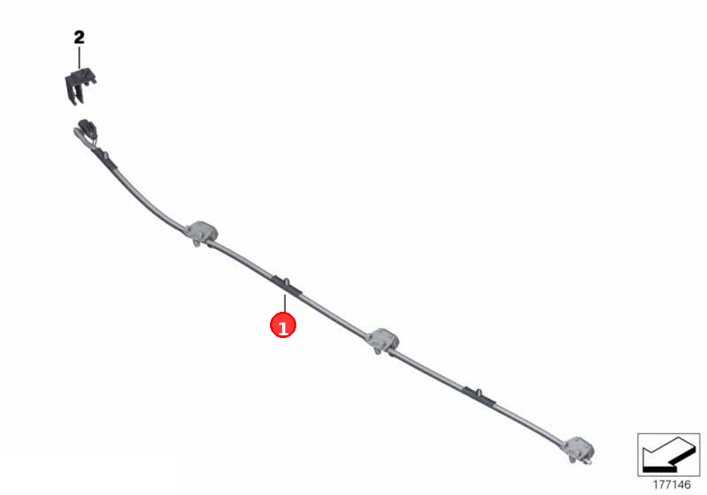 Nozzle chain, windscreen washer system OE 61677196950