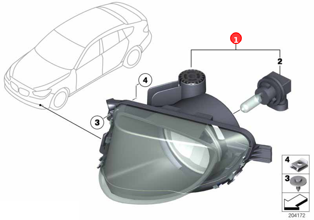 Fog lights, right OE 63177199620