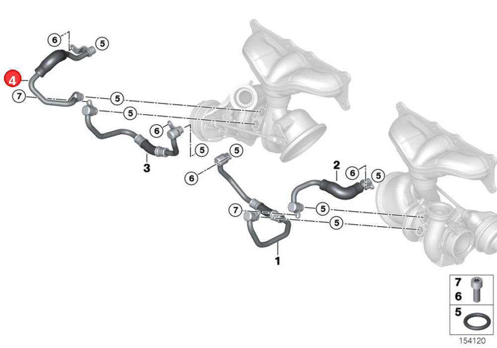 Coolant return line OE 11537558902