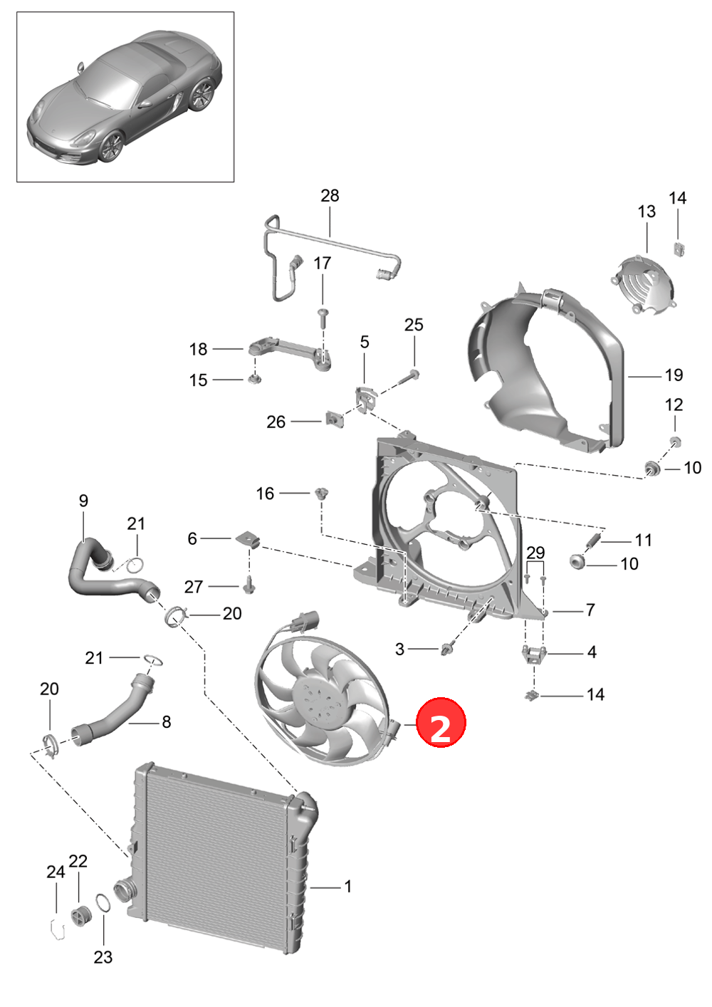 Radiator fanDiscontinued part OE 99162493901