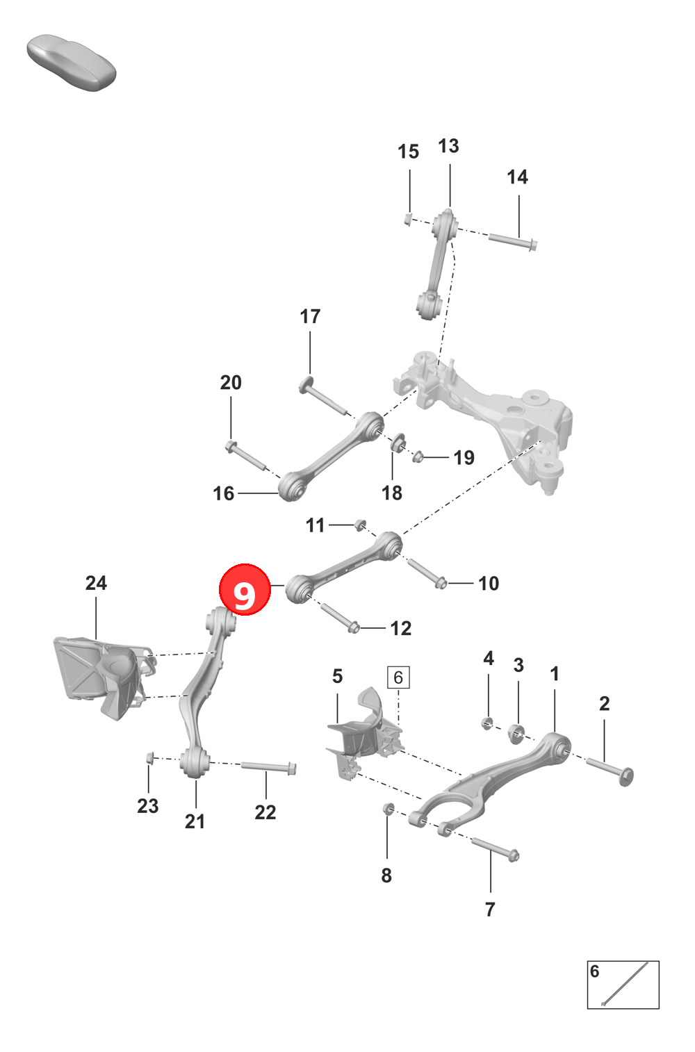 Wishbone OE 9P1505397A
