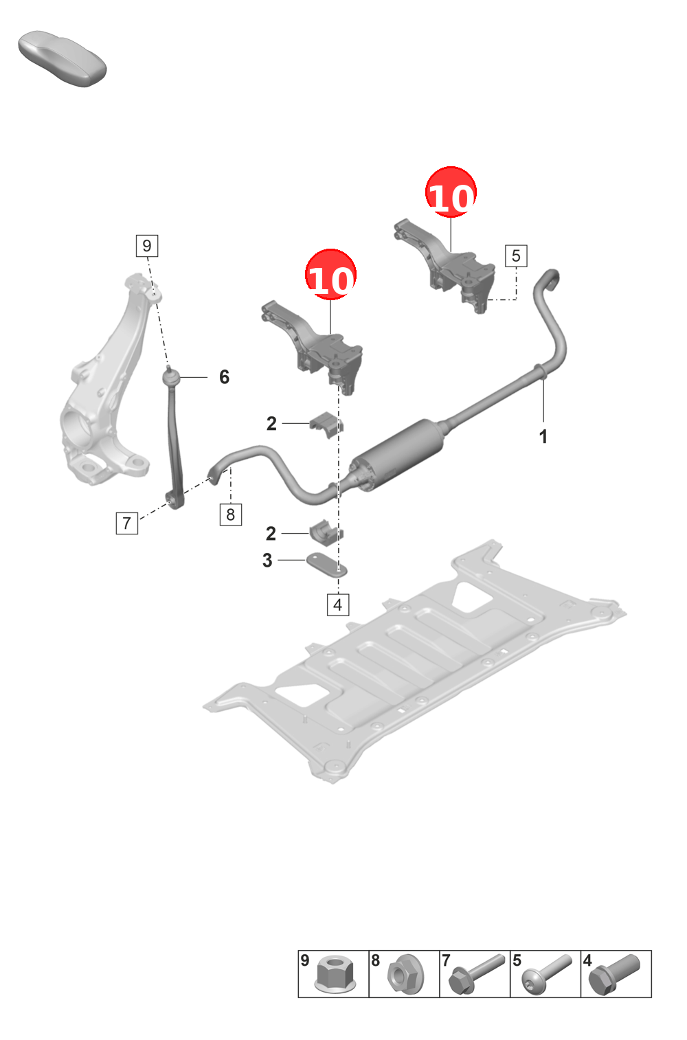 Hexagon collar nutself-locking OE N10272302